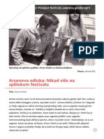 Arsenova Odluka - Nikad Više Na Splitskom Festivalu - XXZ Portal