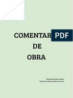 COMENTARIO DE OBRAS 