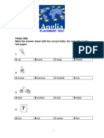 (Anglia) Placement Test