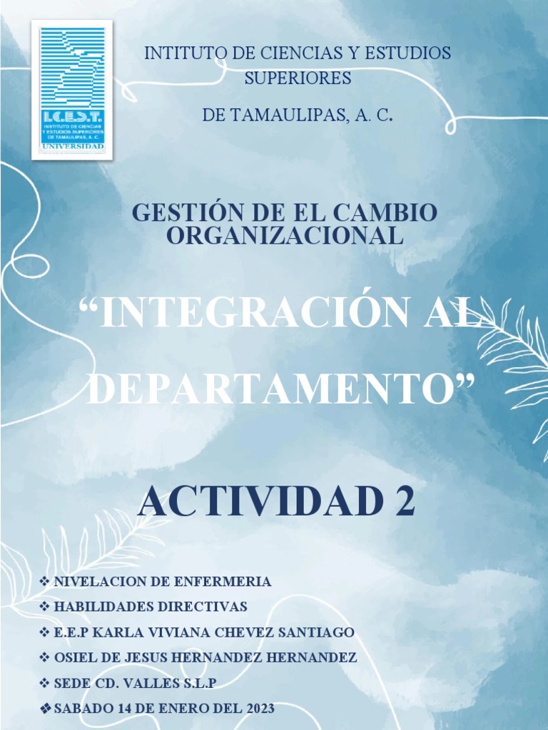Gestión del Cambio Organizacional en SLP | PDF | Enfermería | Aprendizaje