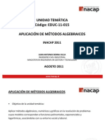 Aplicación de Métodos Algebraicos