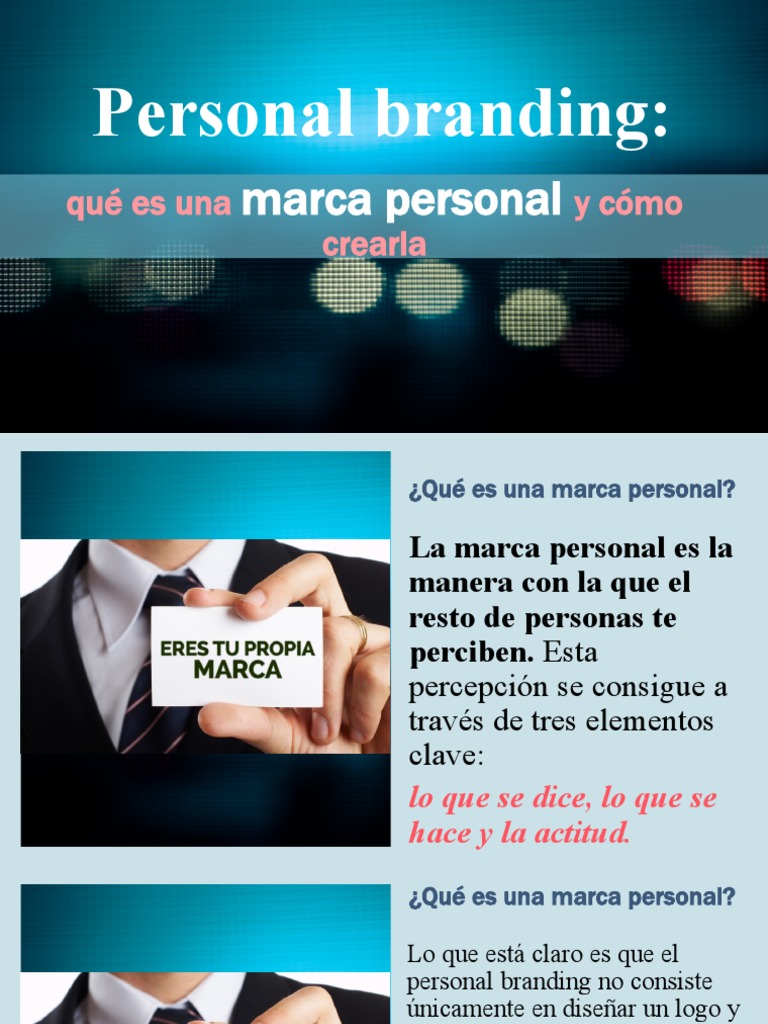 Cómo crear tu marca personal paso a paso | PDF | Marca | Gestión de la ...