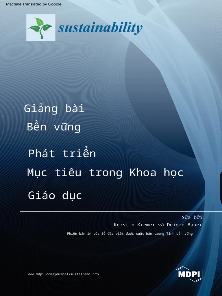 Bản Dịch Teaching Sustainable Development Goals in Science Education