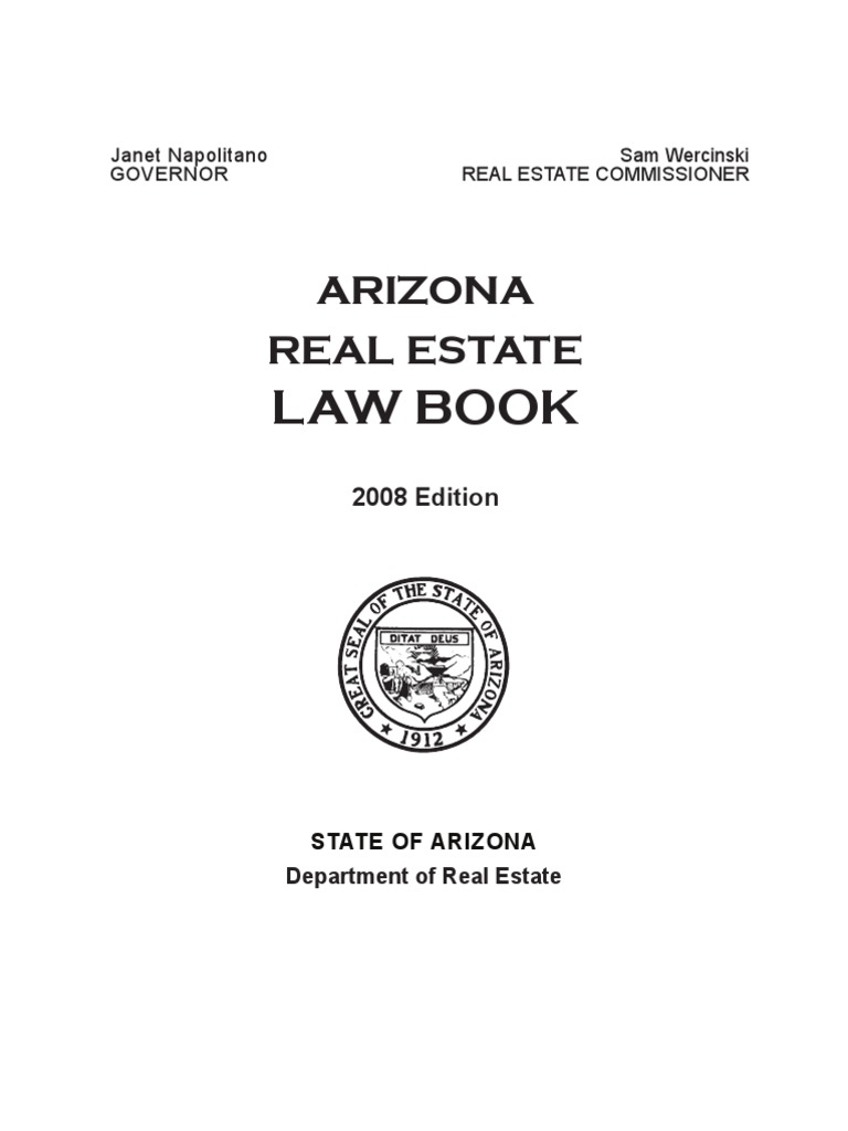 Arizona Real Estate Law Book PDF Land Lot Real Estate Broker