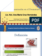 Alimentacion en El Prematuro