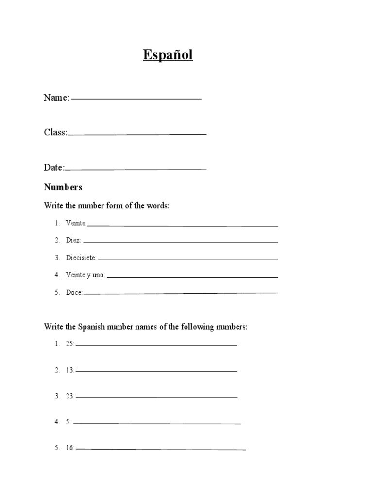 Español Class Work 3P | PDF | Estudios de idiomas extranjeros