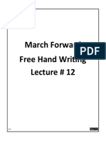 Free Hand Writing Lecture # 12