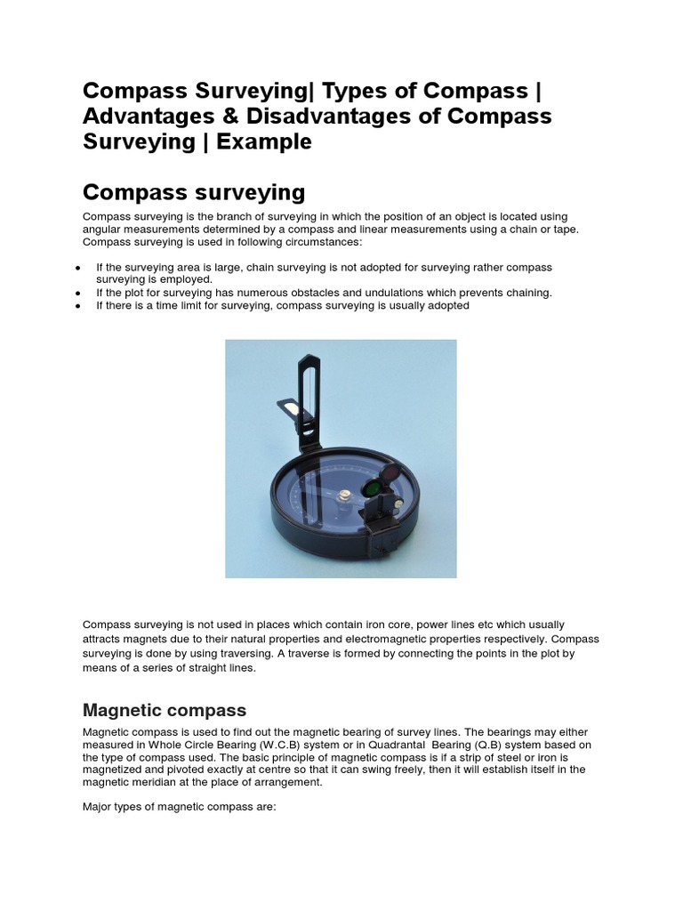 Prismatic Compass 05042020 | PDF | Compass | Surveying