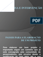 Apresentação 3 Pesquisa e Intervenção