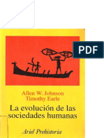 Johnson y Earle La Evolución de Las Sociedades Humanas