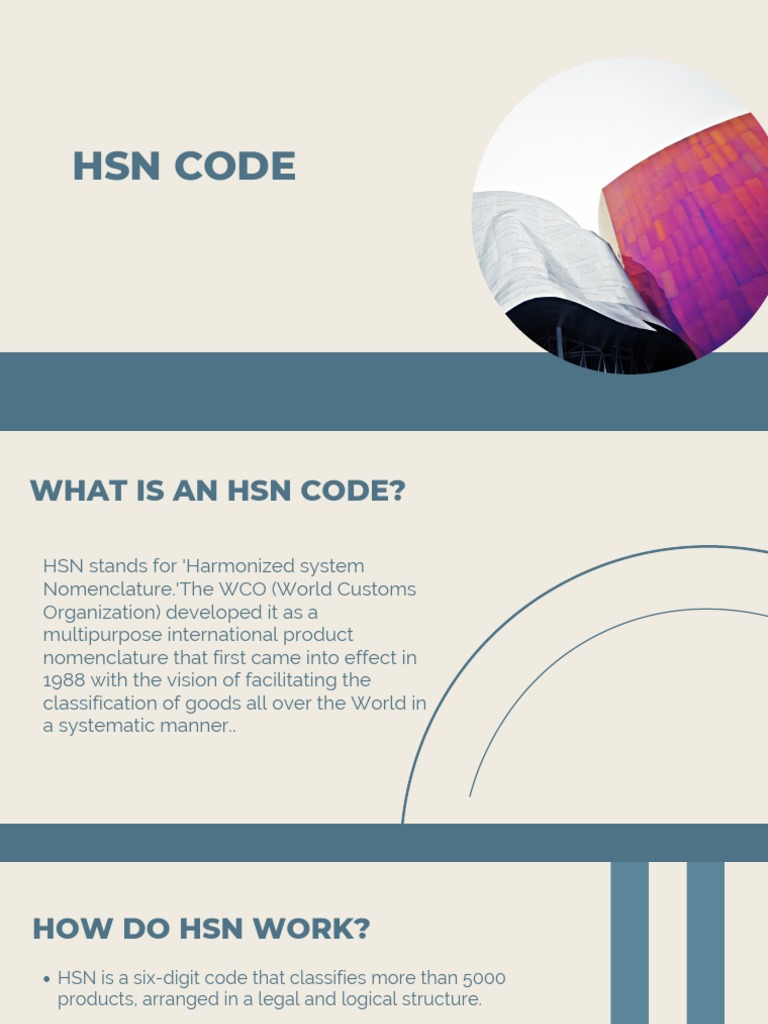 On HSN Code PDF Economies