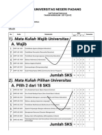 Cetak Matakuliah Kurikulum (