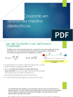 Ley de Coulomb en Diferentes Medios Dieléctricos