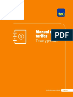 Manual de tarifas Itaú: tasas de préstamos, cuentas, tarjetas, seguros y más