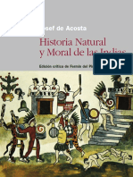 Acosta Jose de - Historia Natural y Moral de Las Indias - Libro I