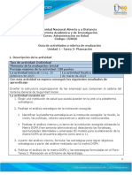 Guía de Actividades y Rúbrica de Evaluación - Unidad 1 - Tarea 2 - Planeación