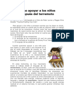 Cómo Apoyar A Los Niños Después Del Un Terremoto