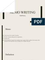 Memo Writing Lecture