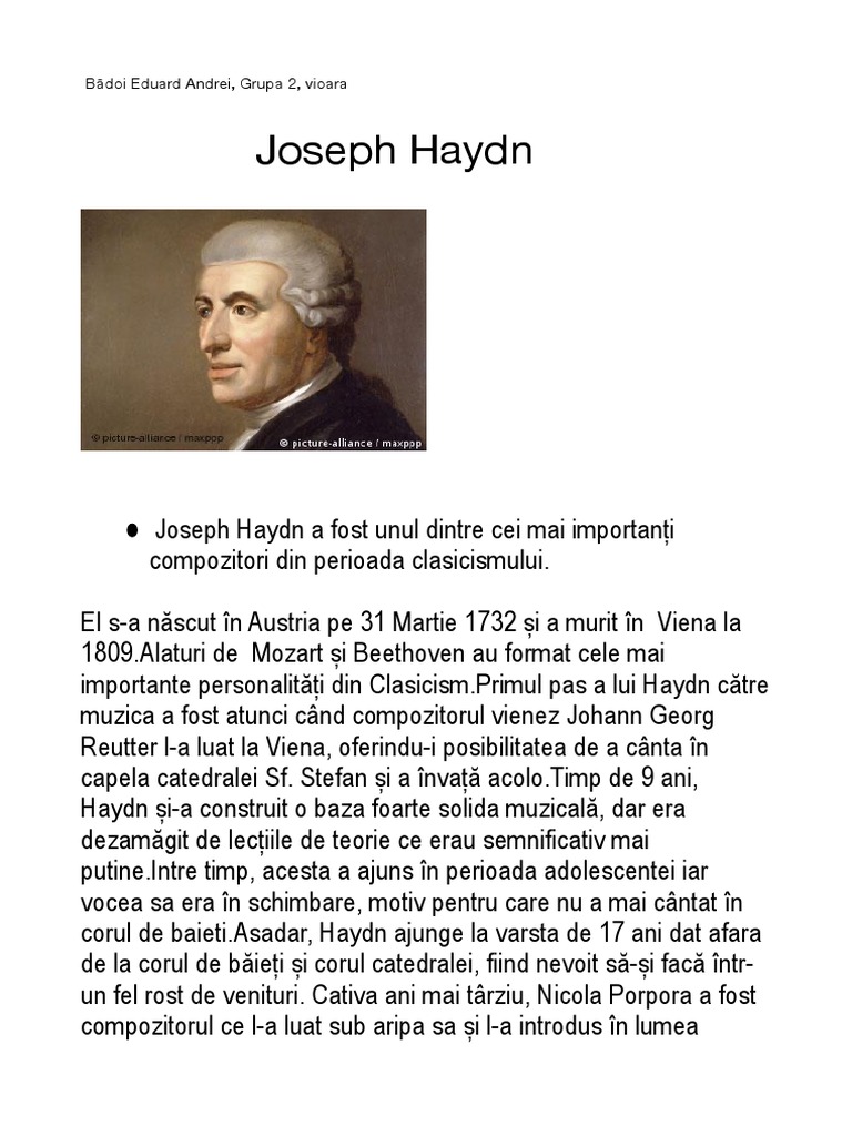 Referat Haydn | PDF