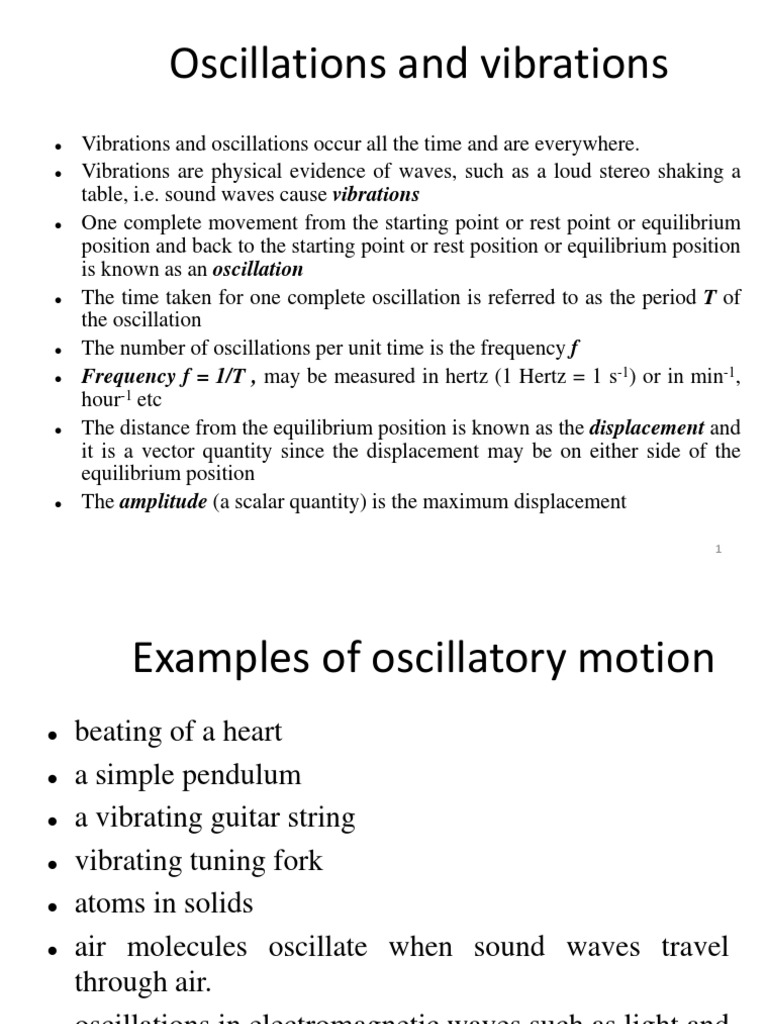 Oscillations PDF Oscillation Resonance