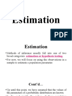 VIII - Estimation