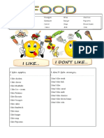 Likes and Dislikes WORKSHEET