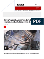 Berlin'S Giant Aquadom Hotel Aquarium Containing 1,500 Fish Explodes