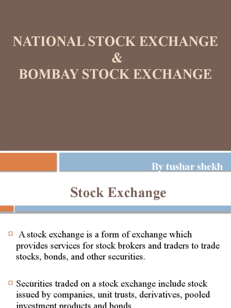 National Stock Exchange | PDF | Stock Exchange | Economies
