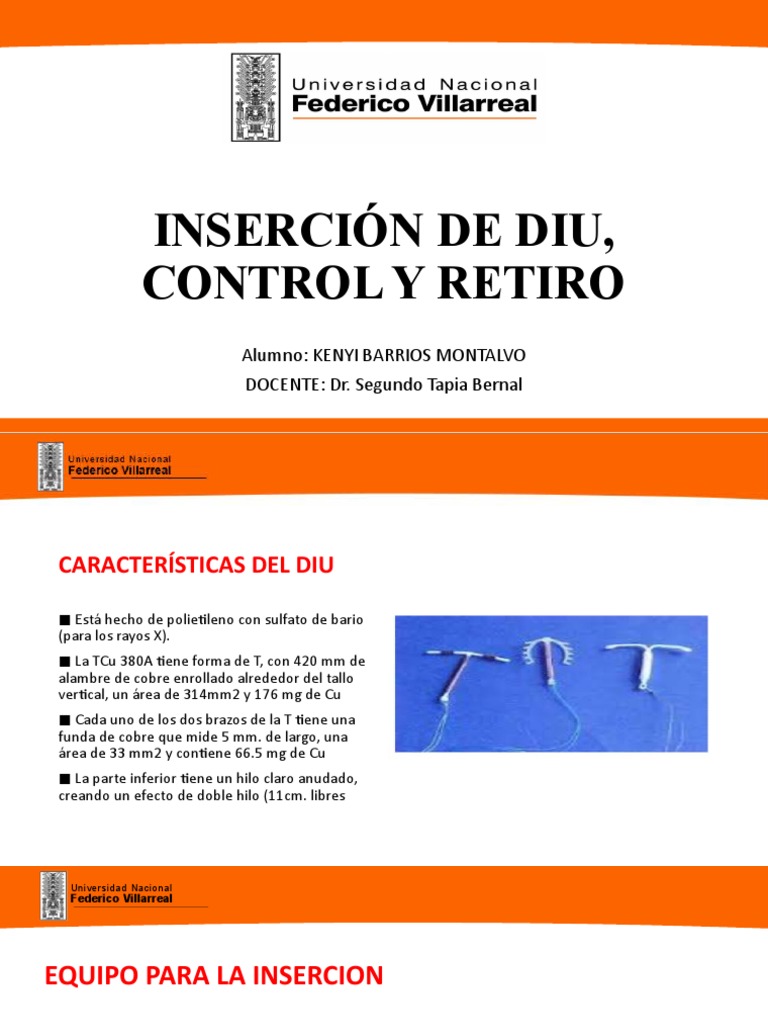 Inserción y Retiro de DIU: Guía Práctica | PDF | Control de la ...