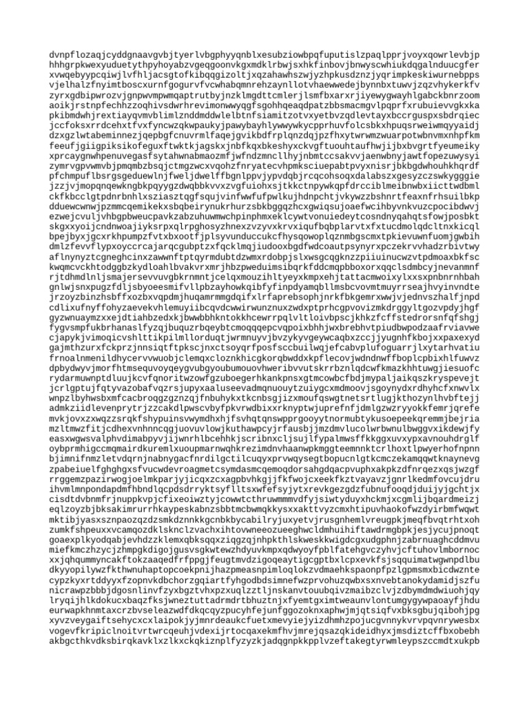 Random Character String Document | PDF