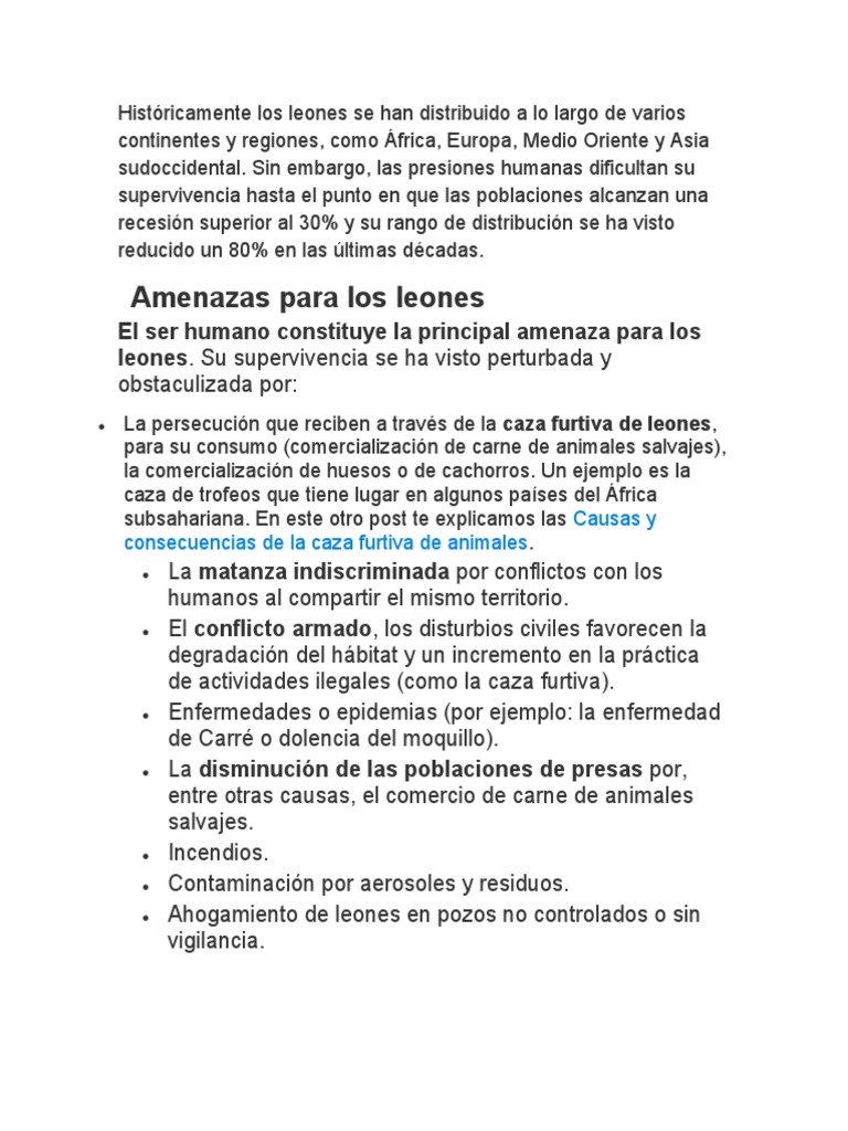 Leon | PDF | León | Extinción