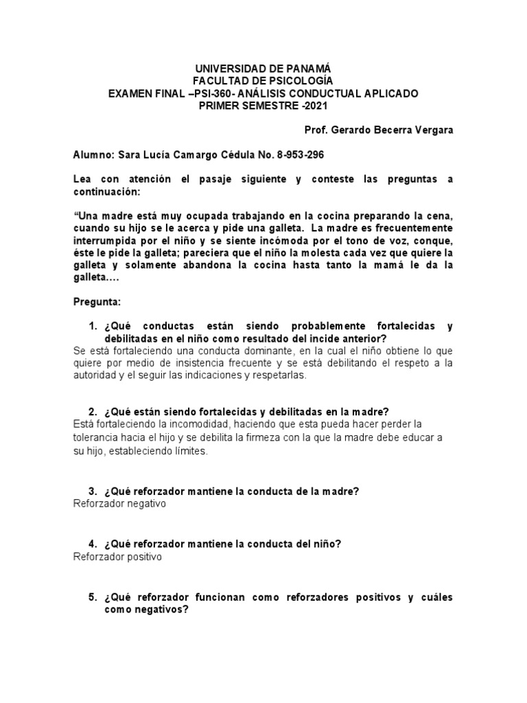 Analisis Conductual Aplicado PDF Comportamiento Reforzamiento