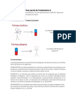 Guía estudio primer parcial Fund II: Farmacocinética, vías administración