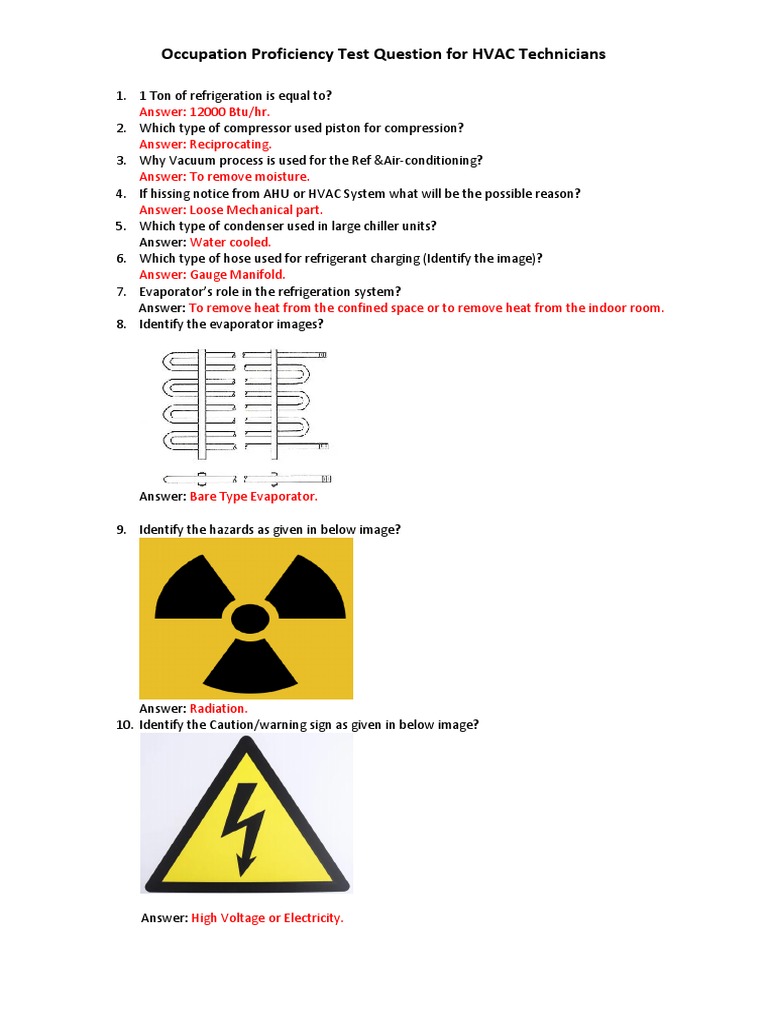Proficiency test theory questions pdf