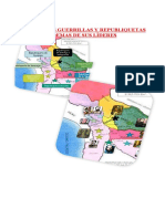 Mapa de Las Guerrillas y Republiquetas Ademas de Sus Líderes