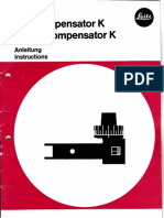 Leitz Kippkompensator K Tilting Compensator K Anleitung Instructions 550-004b