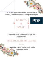 Casamento Kathya e Ismael 18 de dezembro na Igreja de Santo Antônio