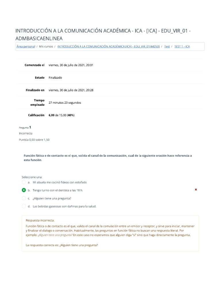 Test 1 Ica Unido | PDF | Comunicación | Antioxidante