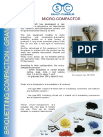 Micro-Compactor Briquetting and Granulation