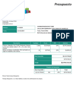 Presupuesto: P-4/2019 I Municipalidad de Tome Calle San German #1244 Contacto Marcelo Tome, Tome (Chile)