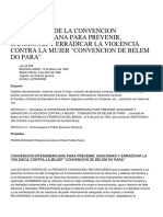 Aprobacion de La Convencion Interamericana para Prevenir, Sancionar y Erradicar La Violencia Contra La Mujer - Convencion de Belem Do para