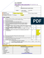 Check List of Application Documents