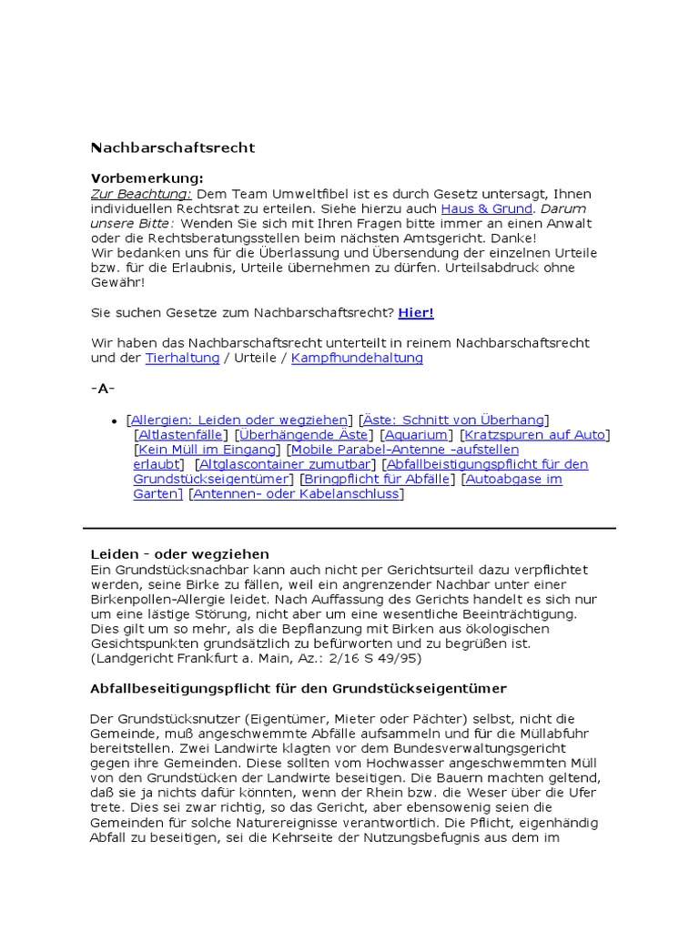 Nachbarschaftsrecht PDF