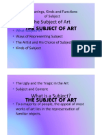 The Subject of Art Meanings Kinds and Fu