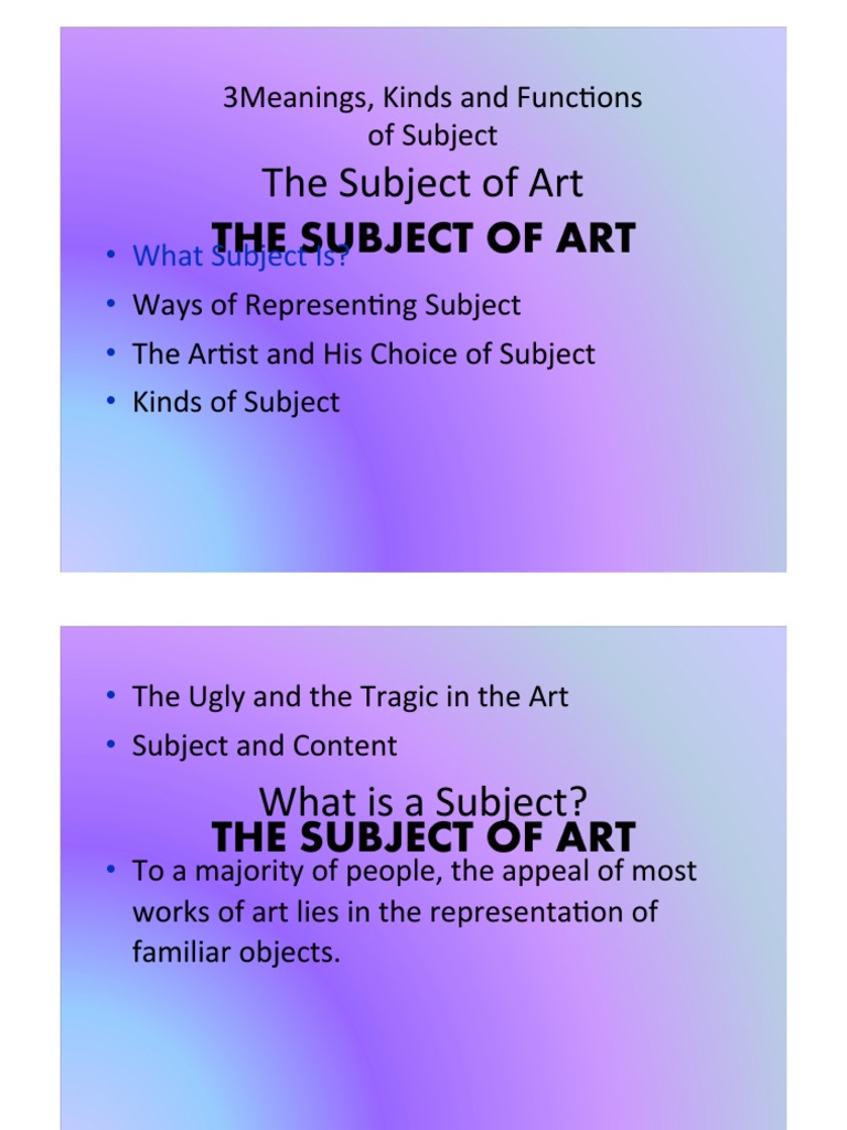 The subject of art meanings kinds and fu pdf paintings abstract art