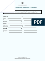 Adjectives Degrees of Comparison Exercise 1