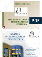 Efecto de las Ifrs en los Procedimientos de Auditoria, Sr. José Salas, Ph.D, Universidad de Talca