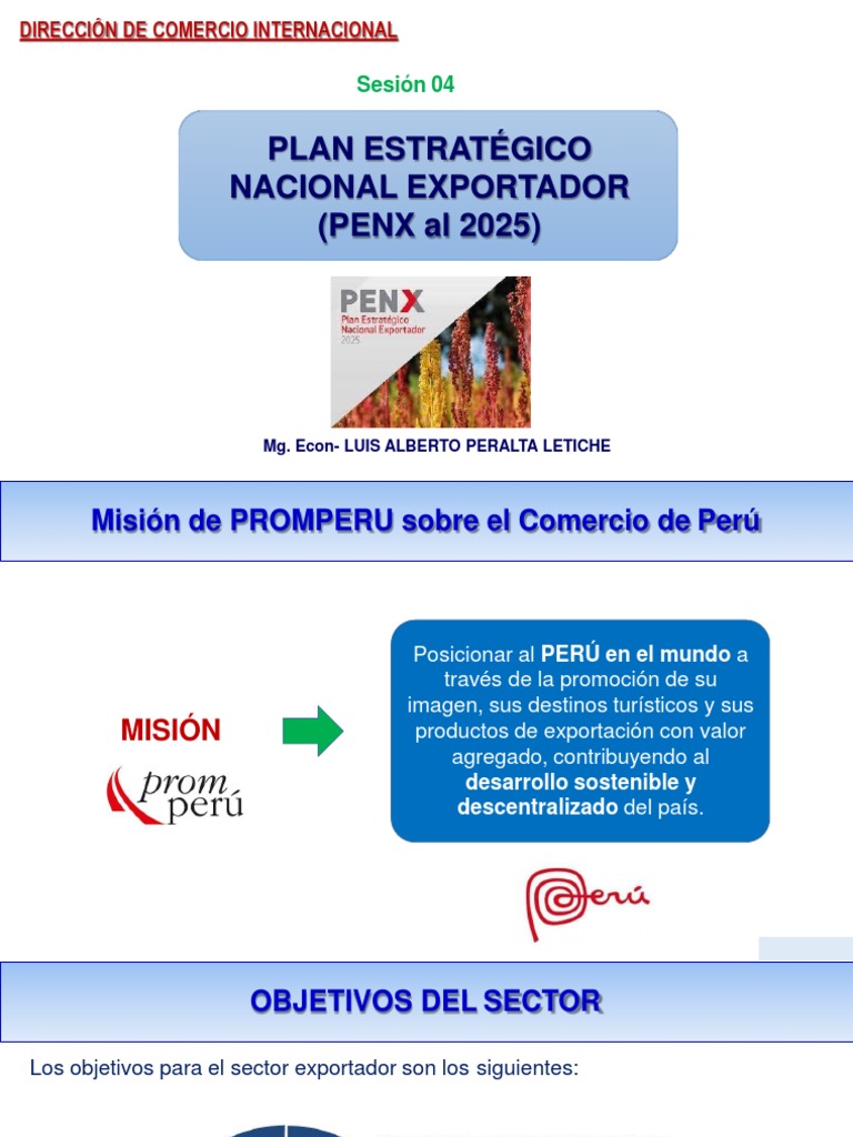 UTP DCI Tema 4 Plan Estratégico Nacional Exportador Al 2025 PERALTA