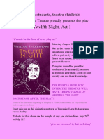 Twelfth Night Advertisment