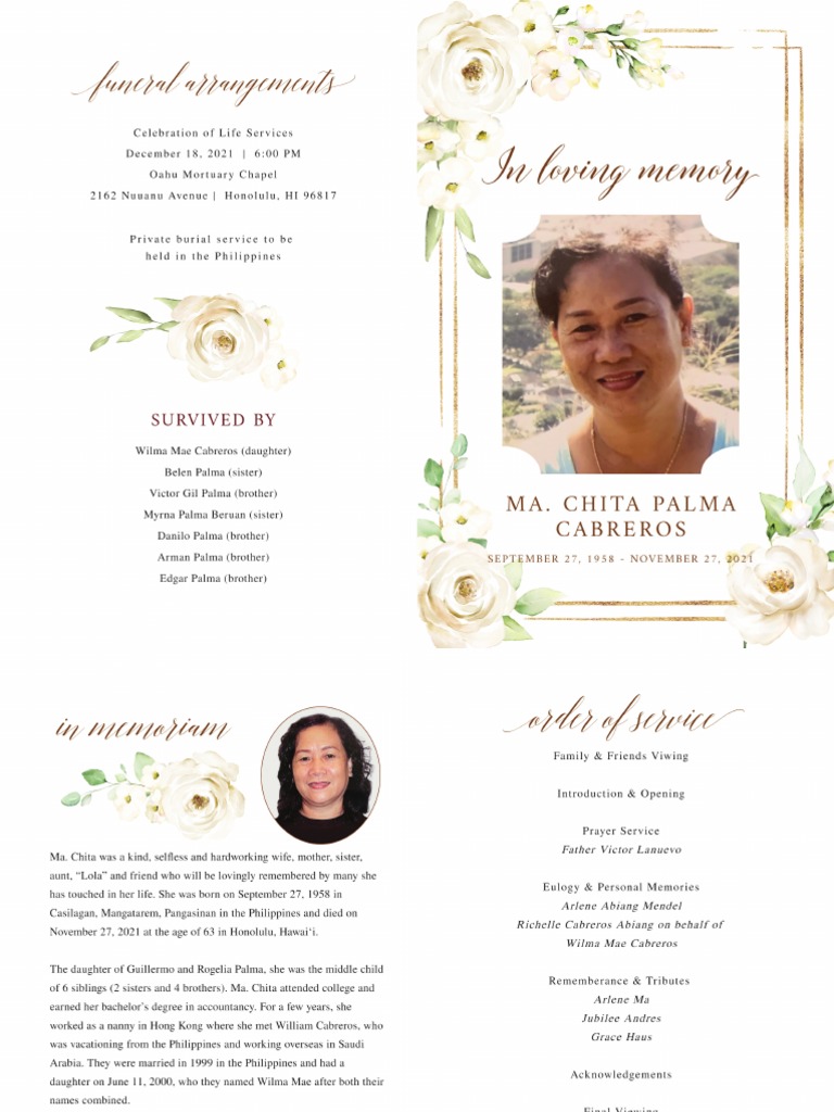 Funeral Program - FINAL | PDF